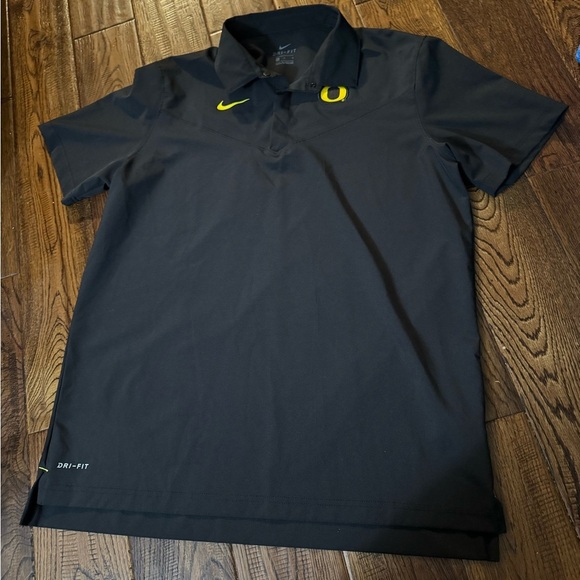Nike Other - NIKE DRI - FIT OREGON DUCKS Men's Black Polo Shirt with Yellow Accents Size L